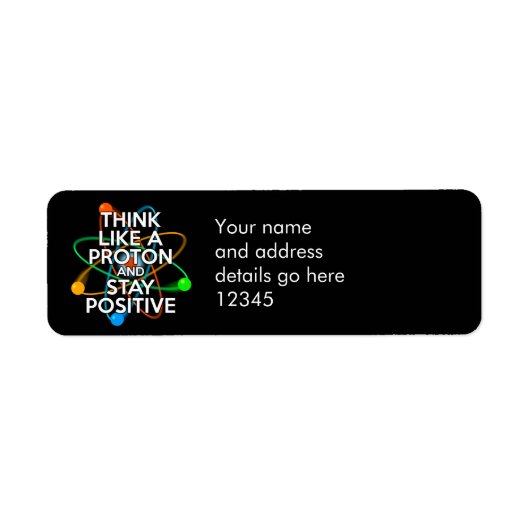 Gepersonaliseerd DENKEN ALS EEN PROTON Etiket (Voorkant)
