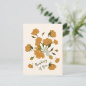 Gepersonaliseerd denken van u  boeket Kaart (Staand voorkant)