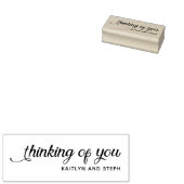 Gepersonaliseerd denken van u met swashes rubberstempel (Gestempeld)