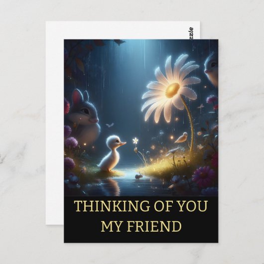 Gepersonaliseerd denken van u Schattige eendje mad Briefkaart (Voorkant / Achterkant)