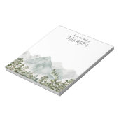 Gepersonaliseerd dennenbos en bergen notitieblok (Linkerzijde)