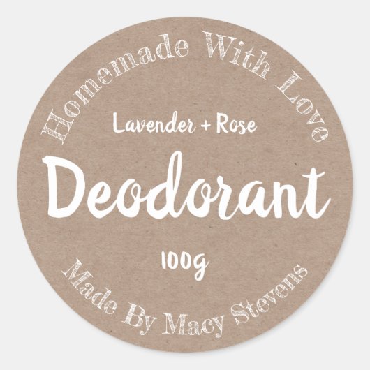 Gepersonaliseerd deodorant label (Voorkant)
