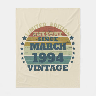 Gepersonaliseerd Dertig vintages 30ste verjaardags Fleece Deken