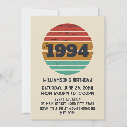 Gepersonaliseerd Dertig vintages 30ste verjaardags Kaart (Voorkant)