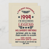 Gepersonaliseerd Dertig vintages 30ste verjaardags Kaart (Voorkant / Achterkant)