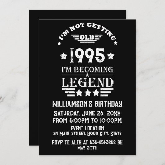 Gepersonaliseerd Dertig vintages 30ste verjaardags Kaart (Voorkant / Achterkant)