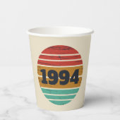 Gepersonaliseerd Dertig vintages 30ste verjaardags Papieren Bekers (Achterkant)