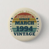 Gepersonaliseerd Dertig vintages 30ste verjaardags Ronde Button 5,7 Cm (Voorkant)