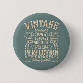 Gepersonaliseerd Dertig vintages 30ste verjaardags Ronde Button 5,7 Cm