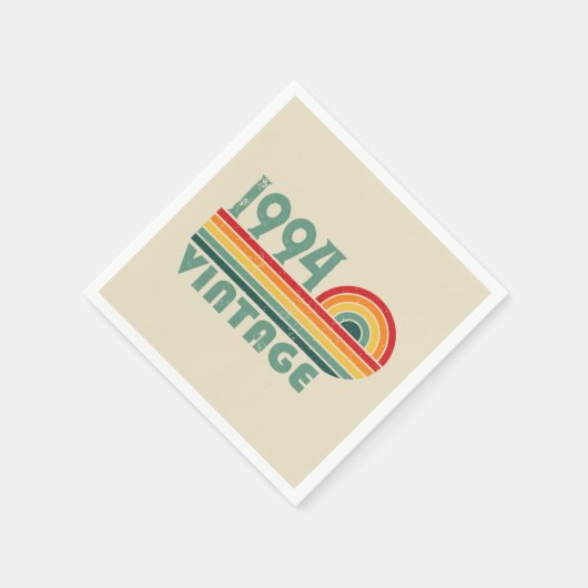 Gepersonaliseerd Dertig vintages 30ste verjaardags Servet (Hoek)