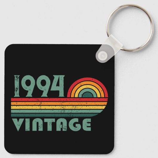 Gepersonaliseerd Dertig vintages 30ste verjaardags Sleutelhanger (Achterkant)