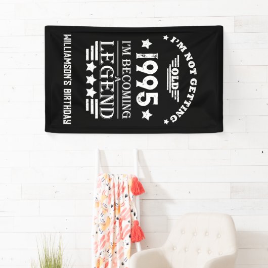 Gepersonaliseerd Dertig vintages 30ste verjaardags Spandoek (Insitu)
