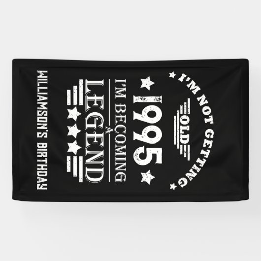 Gepersonaliseerd Dertig vintages 30ste verjaardags Spandoek (Horizontaal)