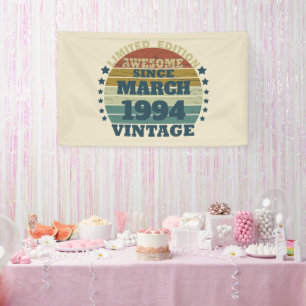 Gepersonaliseerd Dertig vintages 30ste verjaardags Spandoek