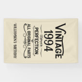 Gepersonaliseerd Dertig vintages 30ste verjaardags Spandoek (Horizontaal)