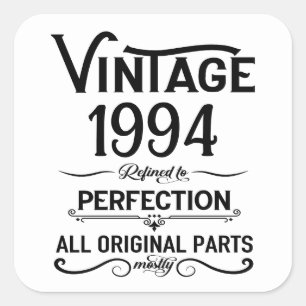 Gepersonaliseerd Dertig vintages 30ste verjaardags Vierkante Sticker