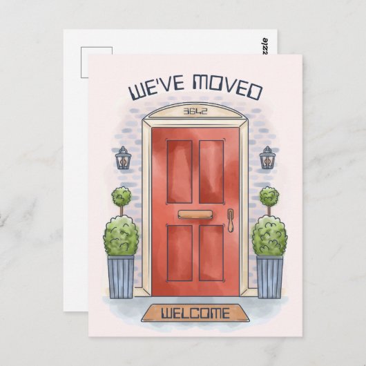 GEPERSONALISEERD DEUR-WENSKAART VOOR HUISVESTING BRIEFKAART (Voorkant / Achterkant)