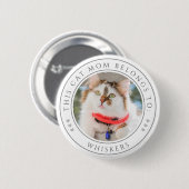 Gepersonaliseerd Deze Kattenmoeder Is Van Foto Ronde Button 5,7 Cm (Voorkant /achterkant)