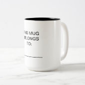 Gepersonaliseerd - Deze Mok behoort toe aan (Voorkant rechts)