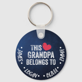 Gepersonaliseerd Deze opa behoort tot Aangepaste N Sleutelhanger