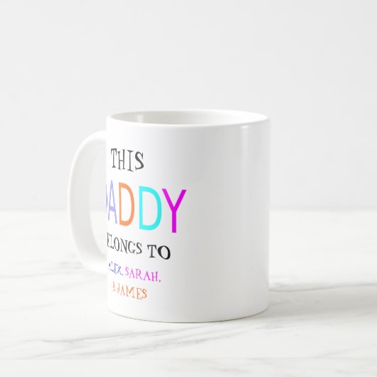 Gepersonaliseerd Deze papa is van, Koffiemok (Voorkant links)