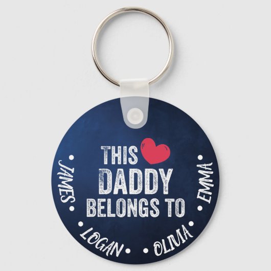 Gepersonaliseerd Deze pappie behoort tot Aangepast Sleutelhanger (Voorkant)