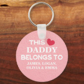 Gepersonaliseerd Deze pappie behoort tot Aangepast Sleutelhanger (Voorkant)