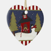 Gepersonaliseerd diashow cadeau-keramisch Ornament (Rechts)