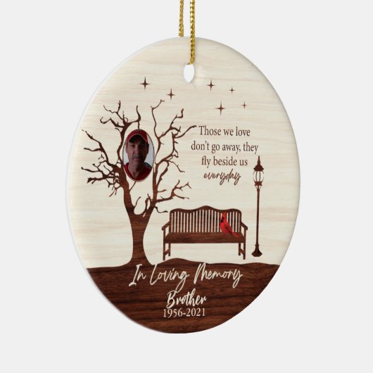 Gepersonaliseerd die we liefhebben / broer keramisch ornament (Rechts)