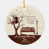 Gepersonaliseerd die we liefhebben / zoon keramisch ornament (Achterkant)