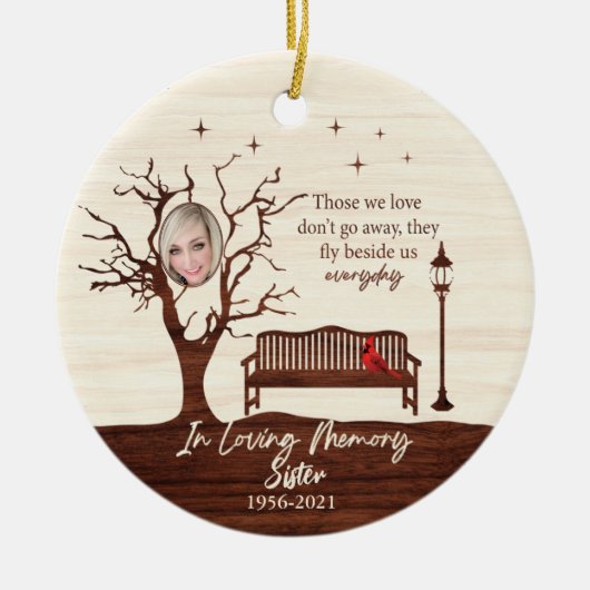 Gepersonaliseerd die we liefhebben / zuster keramisch ornament (Voorkant)