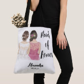 Gepersonaliseerd dienstmeisje van Honor Canvas tas (Dichtbij)