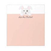 Gepersonaliseerd dier Kawaii - Bunny Notitieblok (Voorkant)
