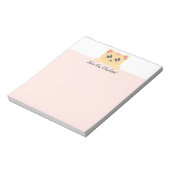 Gepersonaliseerd dier Kawaii - Kitten Notitieblok (Linkerzijde)