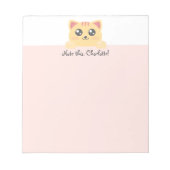 Gepersonaliseerd dier Kawaii - Kitten Notitieblok (Voorkant)