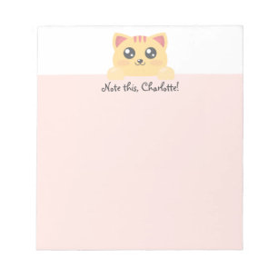 Gepersonaliseerd dier Kawaii - Kitten Notitieblok