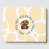 Gepersonaliseerd dierentuin Dieren Baby shower Boe Gastenboek (Achterkant)