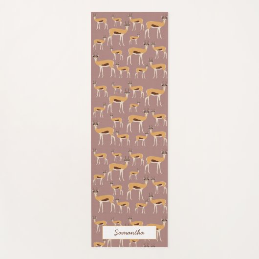 Gepersonaliseerd dierpatroon van Wilde Antelope Yogamat (Voorkant)