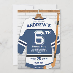 Gepersonaliseerd digitaal hockey-verjaardagsfeest kaart