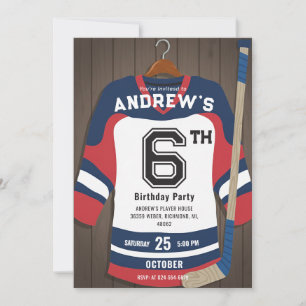 Gepersonaliseerd digitaal hockey-verjaardagsfeest kaart