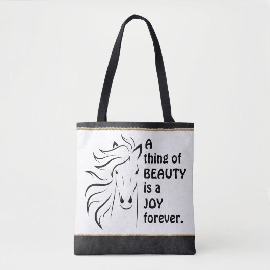 Gepersonaliseerd ding van Beauty Horse Hoefijzer Tote Bag (Voorkant)