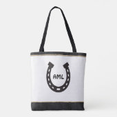 Gepersonaliseerd ding van Beauty Horse Hoefijzer Tote Bag (Achterkant)