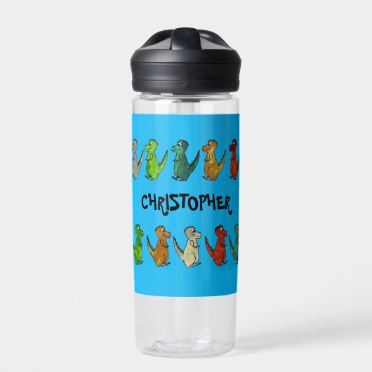 Gepersonaliseerd Dino waterfles voor kinderen (Voorkant)