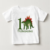 Gepersonaliseerd dinosaurus Shirt op de eerste ver (Voorkant)