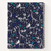 Gepersonaliseerd dinosaurus skeletten Notitieboek (Achterkant)