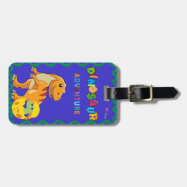 Gepersonaliseerd dinosaurus thema Bagagelabel