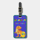 Gepersonaliseerd dinosaurus thema Bagagelabel (Voorkant verticaal)