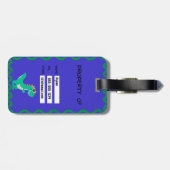 Gepersonaliseerd dinosaurus thema Bagagelabel (Achterkant horizontaal)