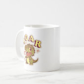 GEPERSONALISEERD DINOSAURUS VERJAARDAG KINDER ROAR KOFFIEMOK (Voorkant links)