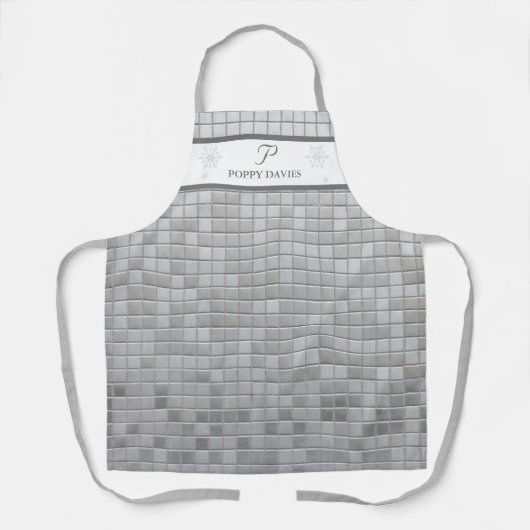 Gepersonaliseerd disco-thema Schort met monogram (Voorkant)